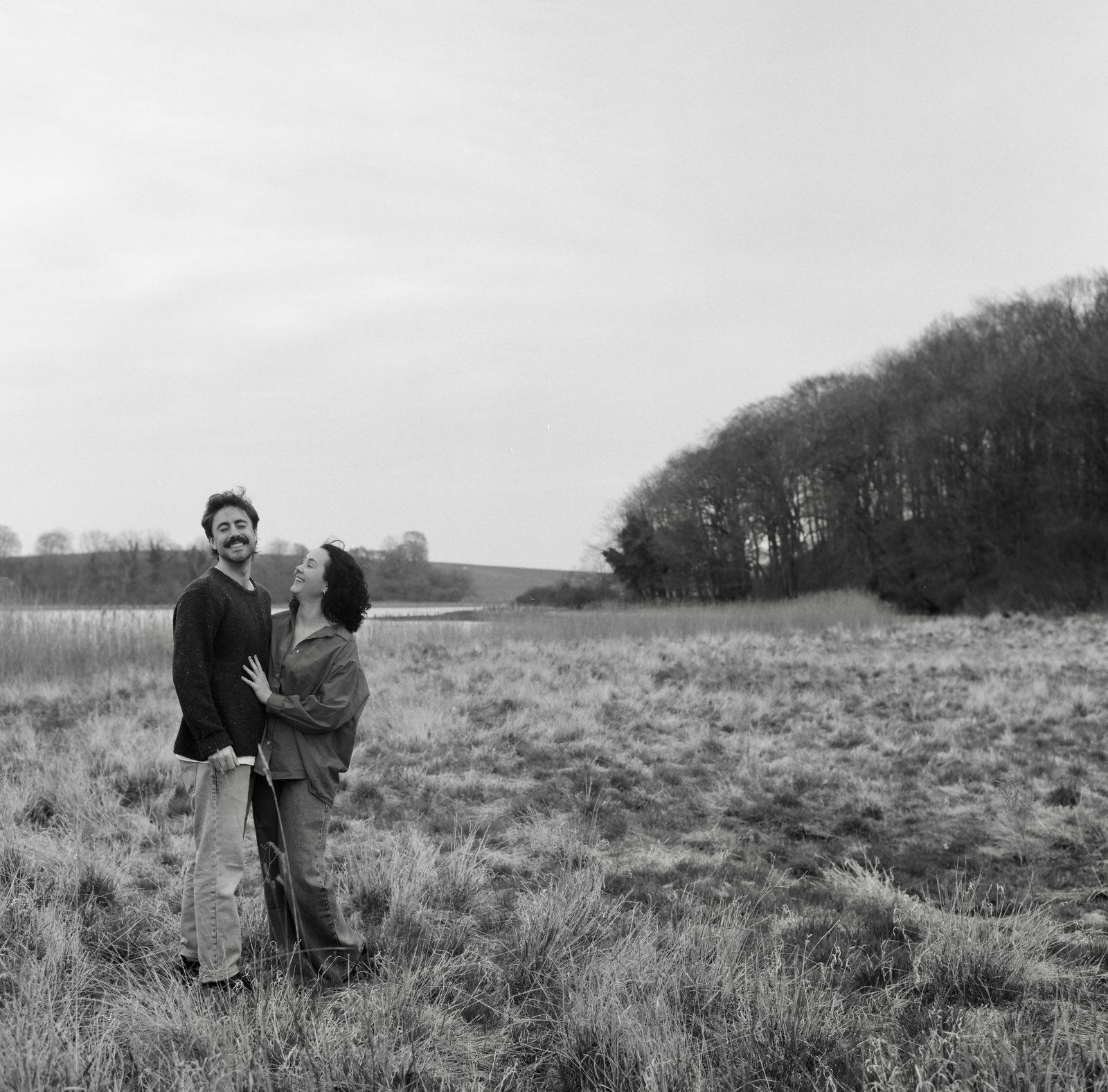 Black and white medium format film wedding photograph by Samir Faza, Copenhagen