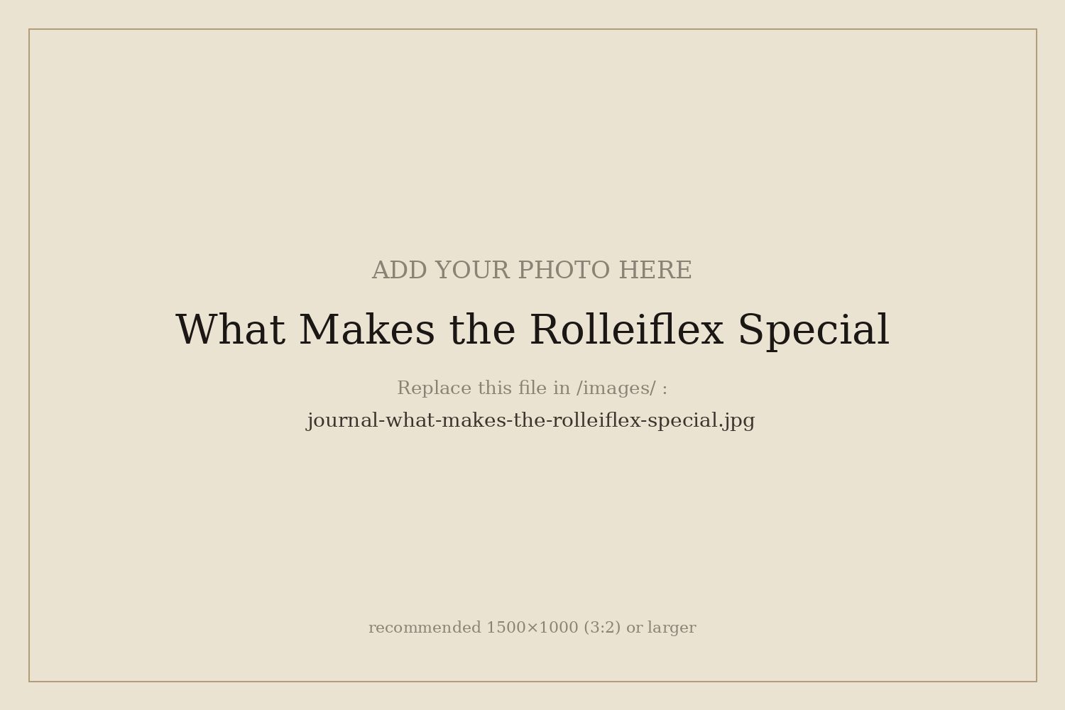 Rolleiflex 3.5F medium format film camera used by Copenhagen photographer Samir Faza